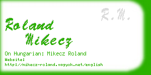 roland mikecz business card